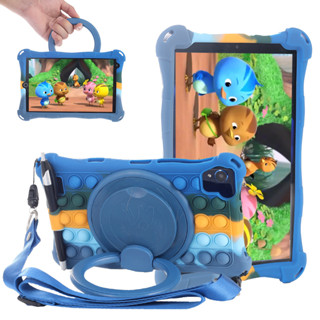 Soft Silicon Case for Cherry Mobile Flare Tab LTE 8" A870 360 Rotating Stand Tablet Push Bubble Kids Cover