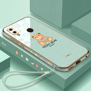 เคสโทรศัพท์มือถือ ลายการ์ตูนหมี พร้อมสายคล้อง สําหรับ Huawei P40 Huawei P40pro Huawei V40 Huawei V30 Huawei V3OPro Huawei p50 Huawei p50pro