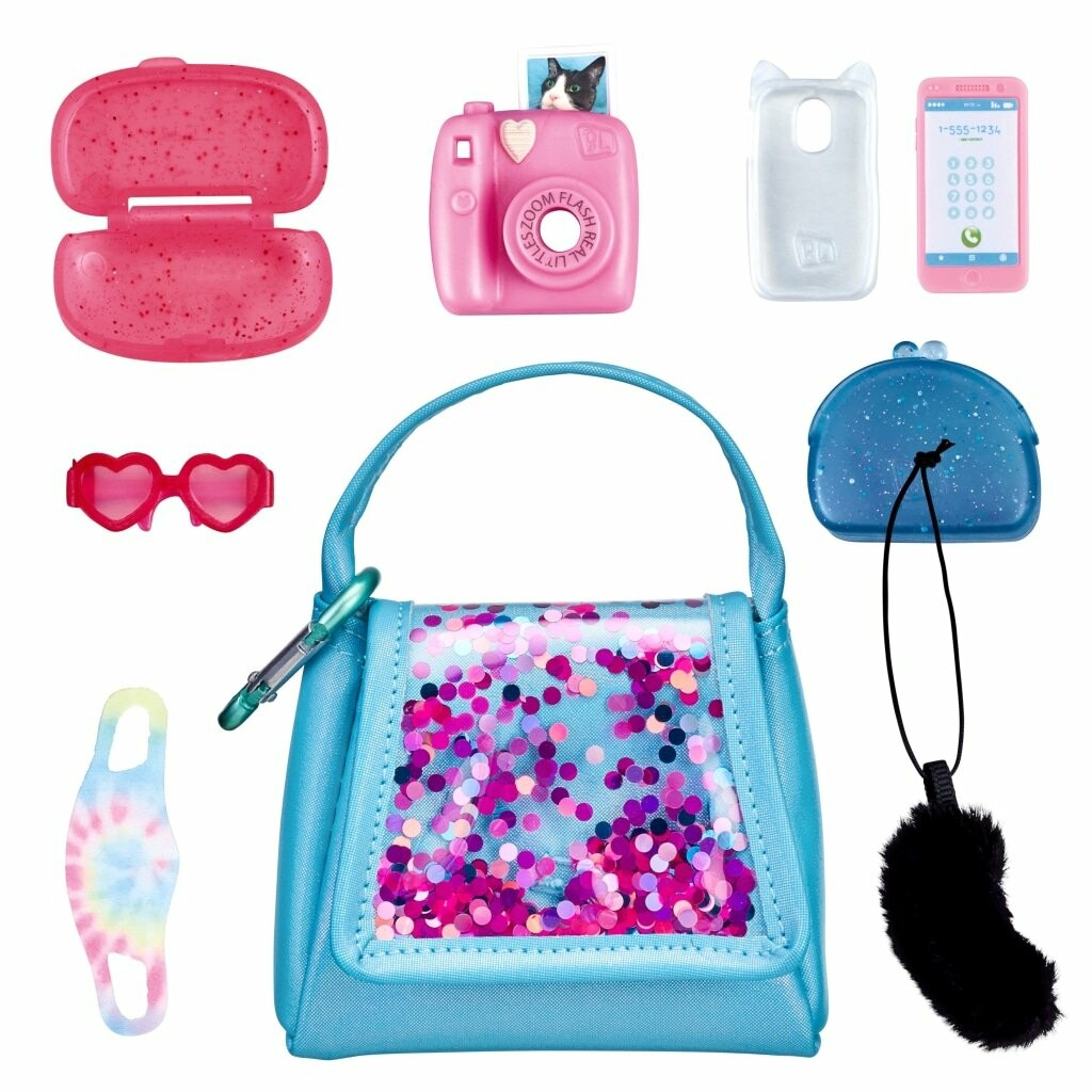 Shopkins Real Littles Handbags Series-3 for Kids, Blue Spangles Shopkins กระเป๋าถือ ลาย Real Littles Series-3 สีฟ้า สําหรับเด็ก