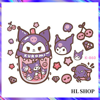 SANRIO Hl สติกเกอร์ ลายการ์ตูนน่ารัก กันน้ํา สําหรับติดตกแต่งโทรศัพท์มือถือ โน๊ตบุ๊ค รถจักรยานยนต์ diy