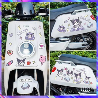 SANRIO สติกเกอร์ ลายการ์ตูน Kuromi น่ารัก กันน้ํา สําหรับติดตกแต่งรถจักรยานยนต์