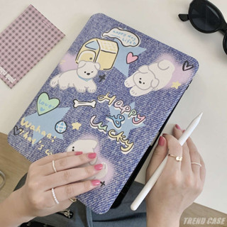 เคส ลายการ์ตูนลูกสุนัข พร้อมช่องใส่ดินสอ สําหรับ iPad 10.2 iPad Air 5th 4th Generation 10.9 iPad Pro 11 9.7 10.2 7 8 9th Air3 pro10.5 10th