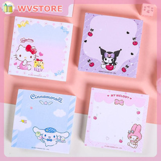 [WV] Sanrio กระดาษโน๊ต ไม่ติดผิว ลายคิตตี้ คุโรมิ เฮลโลคิตตี้ สุนัขหูใหญ่ เมโลดี้