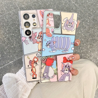 การ์ตูน Tom and Jerry ซน แมวและเมาส์ เคส Samsung Galaxy S23 Ultra S22 Ultra S21FE S20 S22 S21 S23 Plus + S21Ultra S20FE S20Ultra Note20 Ultra Note10 Plus A54 A34 A24 A14 A53 A33 Case ใหม่ เรียบง่าย โปร่งใส ป้องกันการหล่น ซิลิกาเจล นุ่ม ซัมซุง เคส