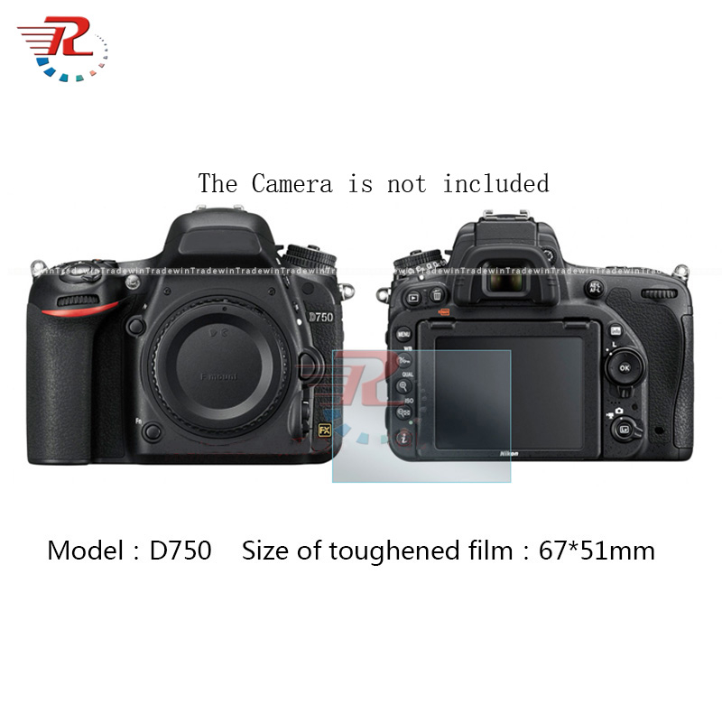 กระจกนิรภัยป้องกันหน้าจอสำหรับ Nikon D750 กล้องฟิล์มฟิล์มนิรภัยฟิล์มป้องกัน HD