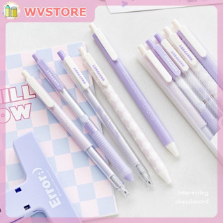 [WV] Rosyposy Vanilla Series ปากกาลูกลื่นสีม่วงวานิลลา ปากกาเจล ปากกาหมึกซึม ชุด 0.5 มม. * 5 ชิ้น หัว ST 0.5 มม.