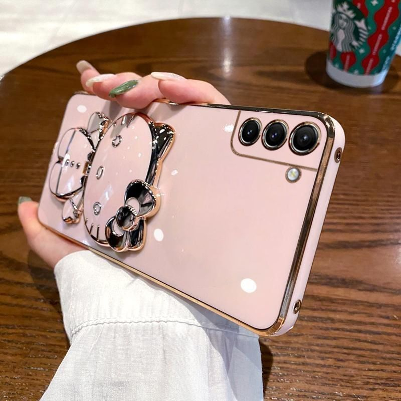 เคสโทรศัพท์มือถือ กันกระแทก พร้อมกระจกแต่งหน้า ขาตั้ง สําหรับ Samsung Galaxy s22 s10 plus s21+s21 ultra s21 fe s22 pro 4G 5G