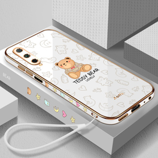 เคสโทรศัพท์มือถือ ลายการ์ตูนหมี พร้อมสายคล้อง สําหรับ Honor X30 Honor X30i Honor play3 10 Honor play5T Honor 20 Honor 20pro