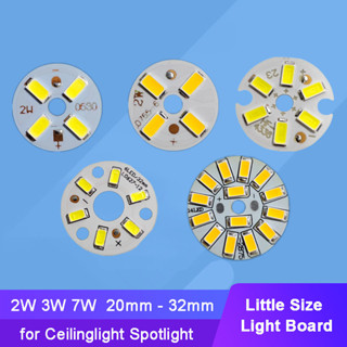 ชิปหลอดไฟ Led SMD ทรงกลม ขนาดเล็ก 2W - 7W 20 มม. - 32 มม. 2 ชิ้น