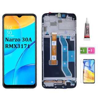 หน้าจอสัมผัส LCD พร้อมกรอบ สําหรับ Narzo 30A RMX3171