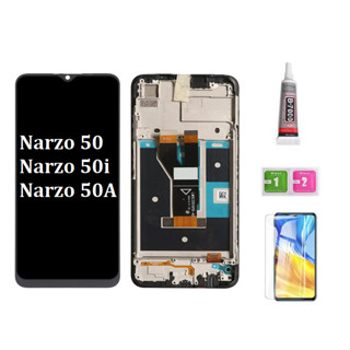 หน้าจอสัมผัส LCD พร้อมกรอบ สําหรับ Narzo 50 50i 50A