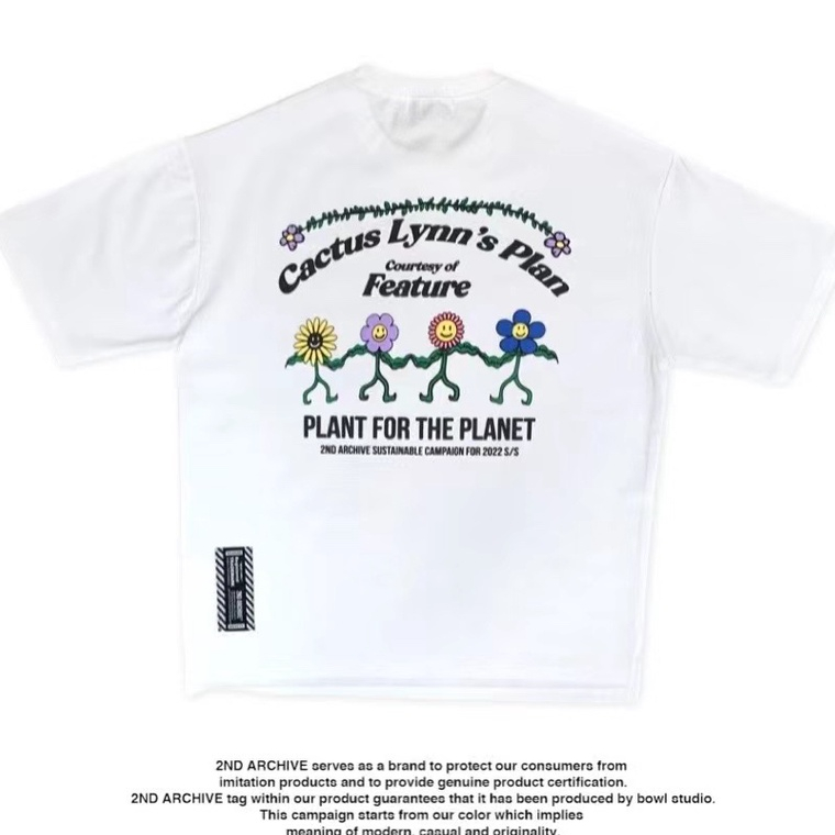 เกาหลีเกาหลี 2ND Archive Street Wear ผู้ชายผู้หญิง Niche Designer สไตล์ต่างๆพิมพ์เสื้อยืดแขนสั้นหลวม