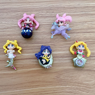 ตุ๊กตาฟิกเกอร์ Sailor Moon Mercury Mars Jupiter Venus Uranus Neptune Pluto Chiba Mamoru ขนาด 4.5 ซม. เหมาะกับของขวัญ สําหรับตกแต่งโต๊ะ จํานวน 5 ชิ้น ต่อชุด