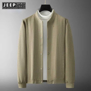 JEEP SPIRIT 1941 ESTD เสื้อแจ็กเก็ต เสื้อเบสบอล ลําลอง ผ้าลูกฟูก สไตล์ธุรกิจ ฤดูใบไม้ร่วง และฤดูหนาว สําหรับผู้ชาย