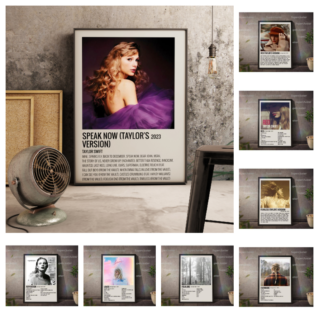 Taylor Swift อัลบั้มปกเพลง และภาพวาดผ้าใบ สไตล์มินิมอล