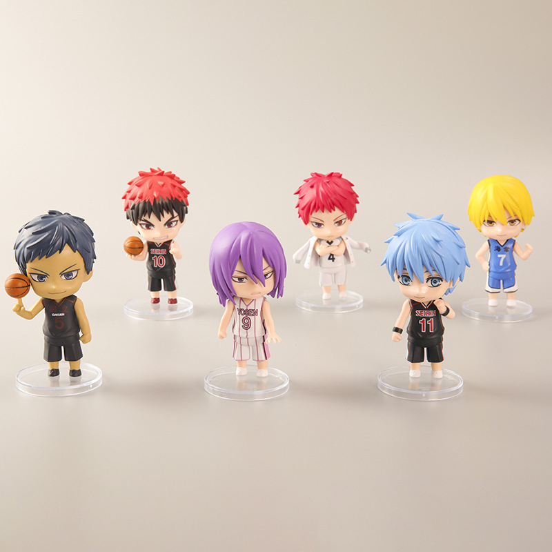 6 ชิ้น/เซ็ต 9.5 ซม.อะนิเมะ Kurokos บาสเกตบอล Kuroko Tetsuya Kagami Taiga Hyuga Junpei รุ่น Q PVC Action Figures ตุ๊กตาคอลเลกชันของเล่นเด็ก