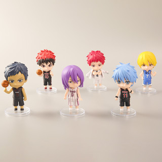 โมเดลฟิกเกอร์ PVC อนิเมะ Kurokos Basketball Kuroko Tetsuya Kagami Taiga Hyuga Junpei Q version ขนาด 9.5 ซม. 6 ชิ้น ต่อชุด