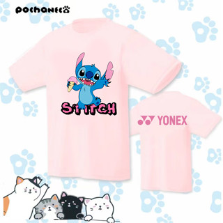 Yonex ใหม่ ชุดกีฬาเทนนิส ลายการ์ตูน Stitch แห้งเร็ว ระบายอากาศ เหมาะกับฤดูร้อน สําหรับผู้ชาย และผู้หญิง 2023