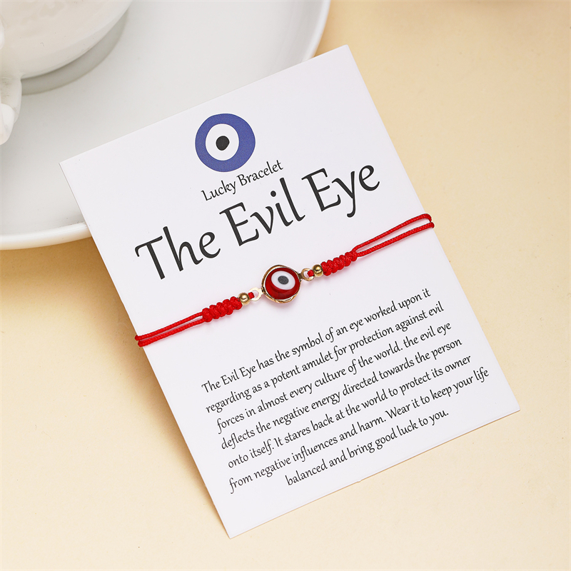 สร้อยข้อมือมือถัก Benge Evil Eye สไตล์โชคลาภ เหมาะสำหรับทั้งผู้ชายและผู้หญิง ใช้ในงานปาร์ตี้และเป็นของขวัญ - รูปที่ 3