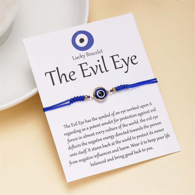 สร้อยข้อมือมือถัก Benge Evil Eye สไตล์โชคลาภ เหมาะสำหรับทั้งผู้ชายและผู้หญิง ใช้ในงานปาร์ตี้และเป็นของขวัญ - รูปที่ 4