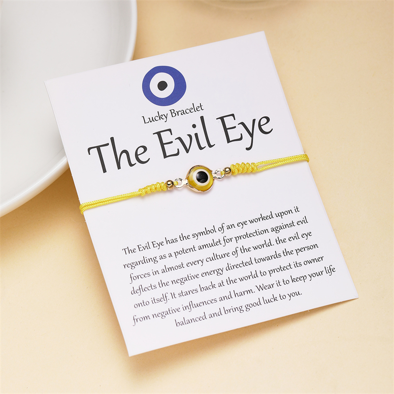 สร้อยข้อมือมือถัก Benge Evil Eye สไตล์โชคลาภ เหมาะสำหรับทั้งผู้ชายและผู้หญิง ใช้ในงานปาร์ตี้และเป็นของขวัญ - รูปที่ 5