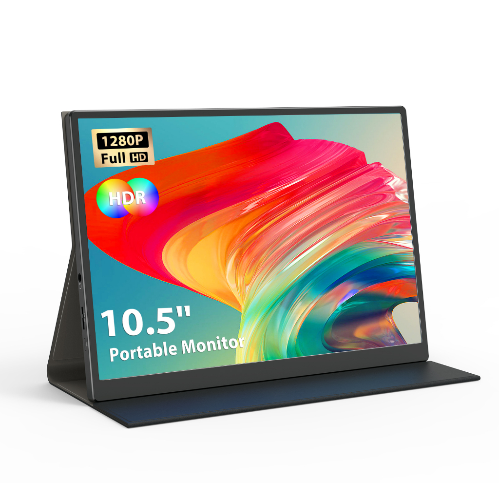 Eyoyo มอนิเตอร์ ขนาดเล็ก แบบพกพา 10.5 นิ้ว USB C Monitor FHD 1920x1280 Second Monitor for Laptop 100