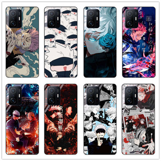 เคสโทรศัพท์มือถือกระจกนิรภัย แบบแข็ง กันกระแทก ลายการ์ตูนอนิเมะ Jujutsu Kaisen Yuji Itadori Gojo Satoru สําหรับ Xiaomi 11t 11t pro 11 lite 4g