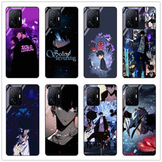 สําหรับ Xiaomi 11t / 11t pro / Xiaomi 11 lite การ์ตูนอะนิเมะ Solo Leveling Sung Jin Woo Jinwoo กระจกนิรภัย เคสแข็ง เคสโทรศัพท์ กําหนดเอง