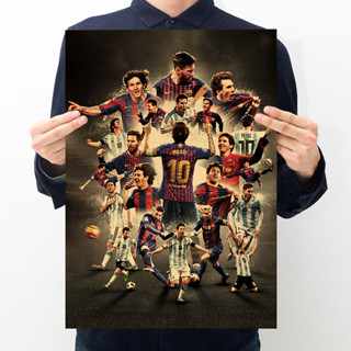 Messi วอลเปเปอร์ โปสเตอร์กระดาษ ลายนักฟุตบอล 35x50 ซม.