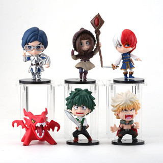 โมเดลฟิกเกอร์ PVC อนิเมะ My Hero Academia Midoriya Izuku Bakugou Katsuki Todoroki Shoto Fire Dragon Q Version ขนาด 10 ซม. ของเล่นสําหรับเด็ก 6 ชิ้น ต่อชุด