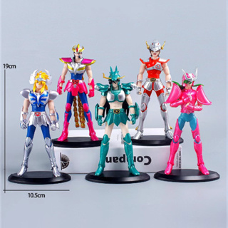 โมเดลฟิกเกอร์ PVC อนิเมะ Saint Seiya The Five Bronze Sanits Andromedae Shun Cygnus Hyoga Phoenix Draco Shiryu Pegasus ขนาด 19 ซม. ของเล่นสําหรับเด็ก 1 ชิ้น