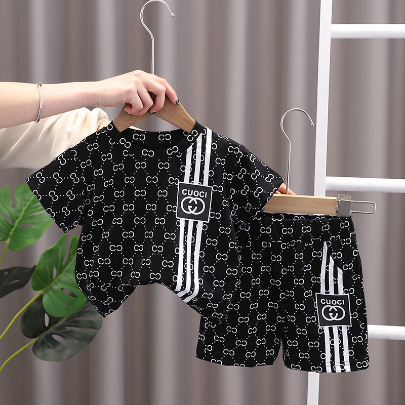 Trendy baby ชุดเสื้อยืดแขนสั้น กางเกงขาสั้น ผ้าเรยอน รูปที่ 4