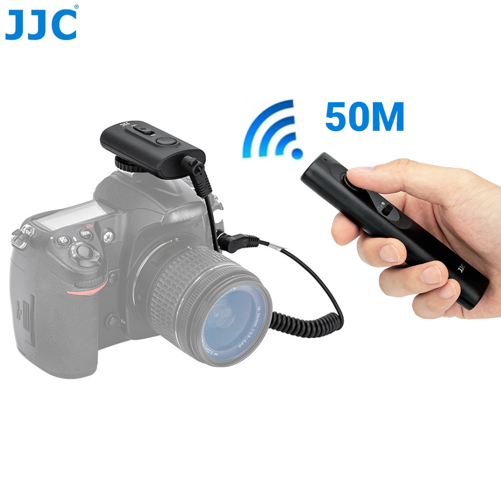 JJC RF-SWR2 รีโมทกล้อง Fujifilm รีโมทคอนโทรลไร้สาย 50 เมตร สวิตช์สายลั่นชัตเตอร์วิทยุ สำหรับกล้อง Fuji X100VI X100V X100F X-T30 III X-T20 X-T10 X-T5 X-T4 X-T3 X-T2 X-T1 X-H2 X-H2S X-H1 X-T100 X100T X-E3 X-A5 X-A7 X-Pro3 GFX100S GFX100 GFX50S II GFX50R