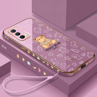 เคสโทรศัพท์มือถือ ลายการ์ตูนหมี พร้อมสายคล้อง สําหรับ Samsung S10 S10plus S20 S20fe S20plus S20Ultra