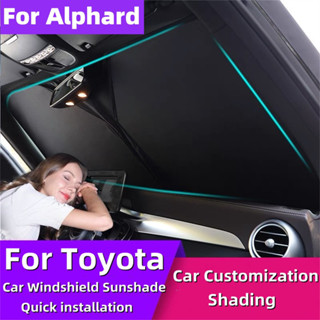 ม่านบังแดดกระจกหน้ารถยนต์ อุปกรณ์เสริม สําหรับ Toyota Alphard 2002-2023