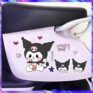 SANRIO สติกเกอร์ ลายการ์ตูน Kuromi น่ารัก กันน้ํา สําหรับติดตกแต่งรถยนต์ รถจักรยานยนต์ โทรศัพท์มือถือ คอมพิวเตอร์