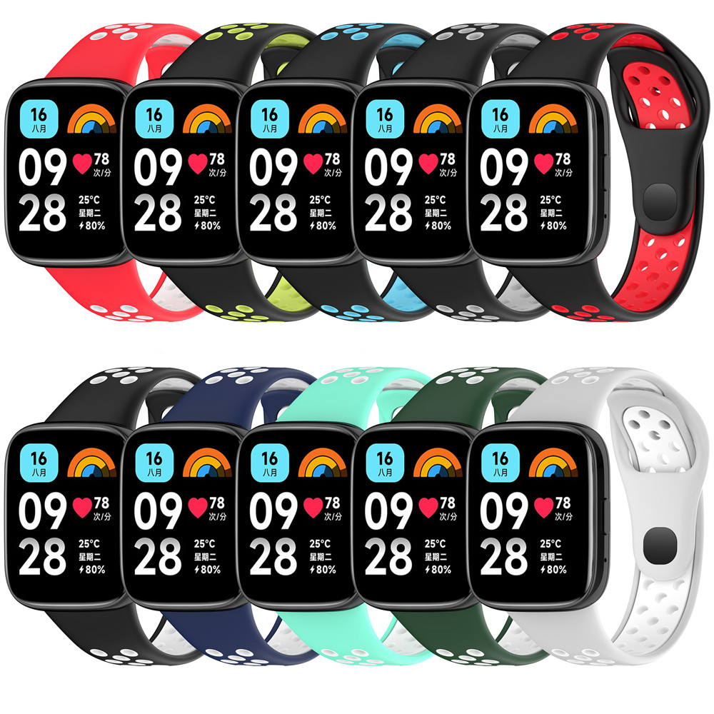 สายนาฬิกาข้อมือซิลิโคน สองสี แบบเปลี่ยน สําหรับ Redmi Watch 3 Youth Edition watch3 active watch3 lite