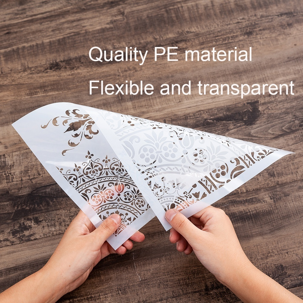 แผ่นแม่แบบฉลุลาย ขนาด A4 สําหรับตกแต่งสมุดภาพ อัลบั้ม การ์ด DIY - รูปที่ 5