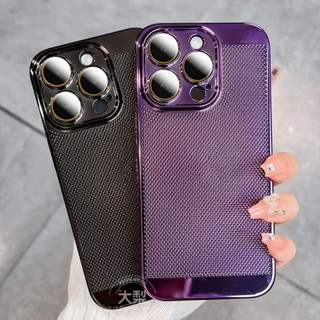 【Upgraded 12D/Cellular cooling PC ultra-thin cutout hard case/Purple】เคส compatible for iPhone 7 8 plus x xr xs max 11 12 13 14 pro max case