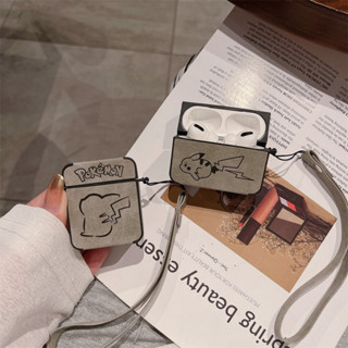 เคสหูฟังหนัง ลายปิกาจู สําหรับ Apple AirPods Pro2 Pro AirPods 1 2 AirPods 3