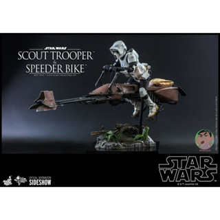 Hot Toys Star Wars: Return of the Jedi MMS612 Scout Trooper and Speeder Bike 1/6 Scale Collectible Figure Set