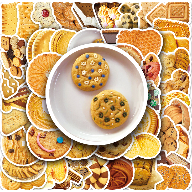 สติกเกอร์คุกกี้จีน อร่อย 50 ชิ้น ❉ สําหรับโทรศัพท์แล็ปท็อปถ้วยน้ําหมวกกันน็อค DIY สติ๊กเกอร์ DIY สติ