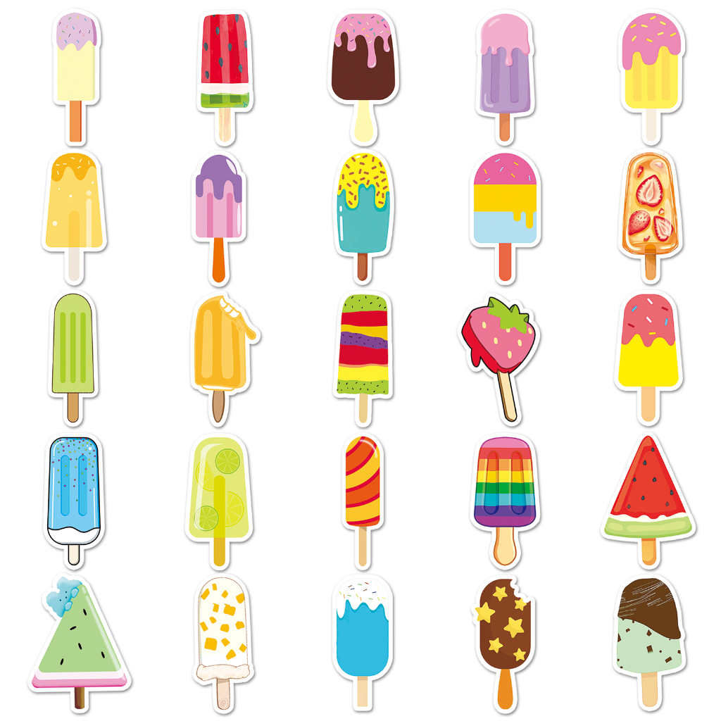 50pcs น้ําแข็งที่มีสีสัน lolly Icecream รูปที่ 4