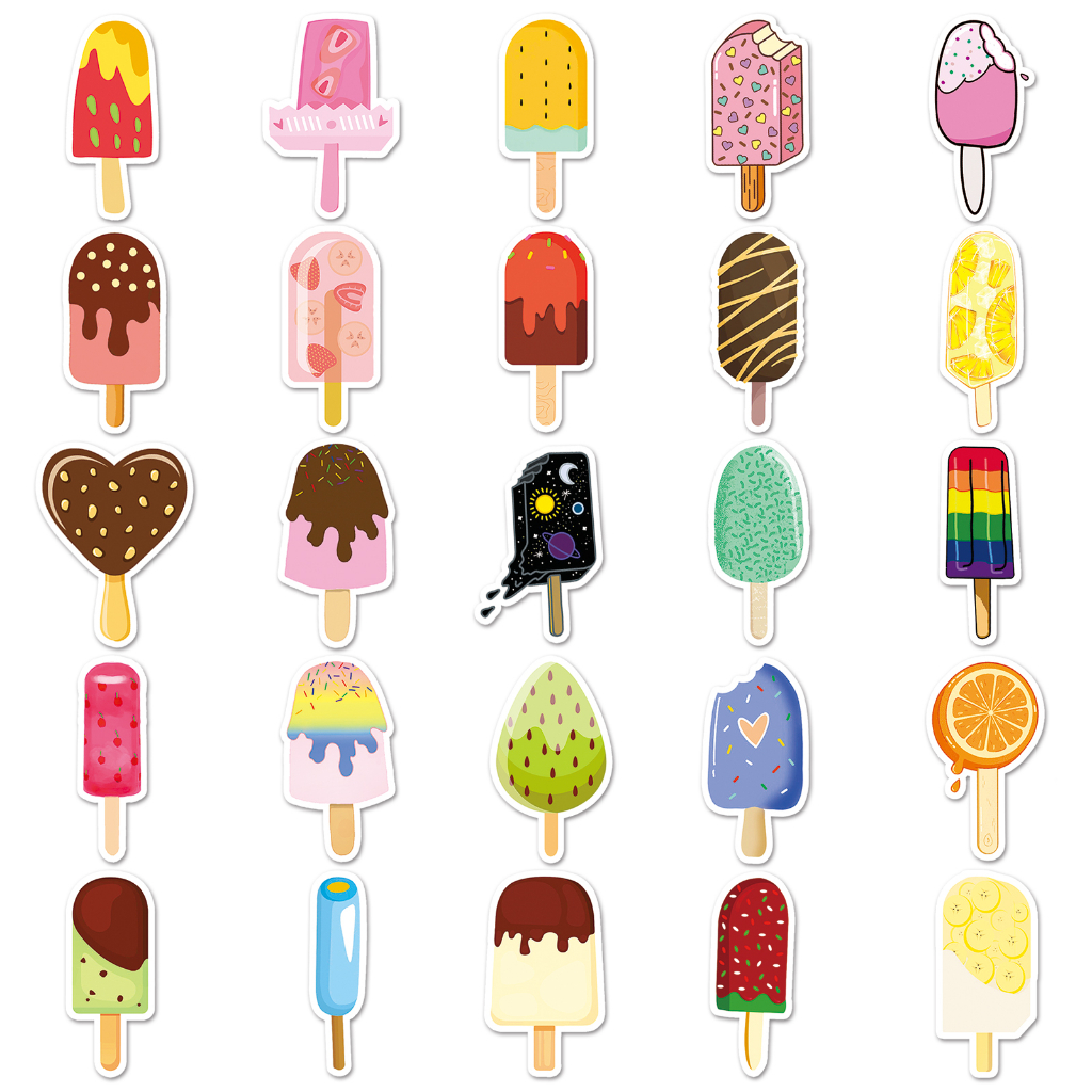 50pcs น้ําแข็งที่มีสีสัน lolly Icecream รูปที่ 5