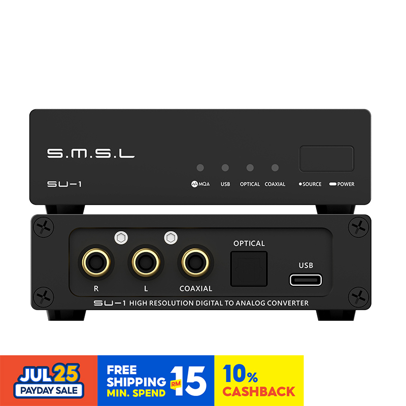 ตัวถอดรหัสเสียง SMSL SU-1 MQA MQA-CD AK4493S XU316 768kHz 32Bit DSD512 SU1