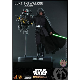 Hot Toys The Mandalorian DX23 Luke Skywalker Jedi Knight with Grogu Deluxe 1/6th Scale Collectible Figure Set