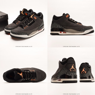 รองเท้าบาสเก็ตบอล Air Jordan 3 สีเทาเข้ม สไตล์เรโทร 626968-040