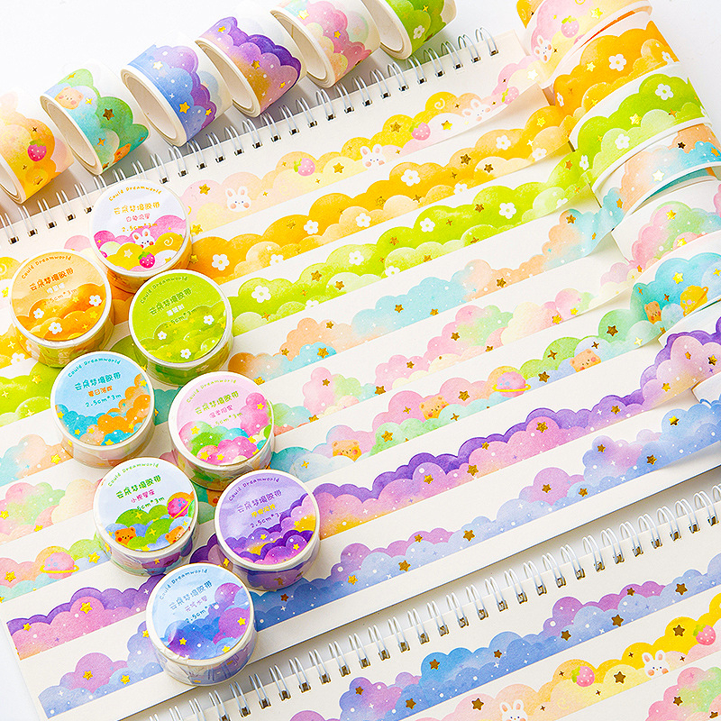 เทปวาชิ ลายการ์ตูน สําหรับตกแต่งสมุดภาพ DIY WJ100