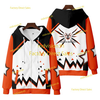 ใหม่ เสื้อกันหนาว เสื้อแจ็กเก็ต เสื้อฮู้ดดี้ แขนยาว พิมพ์ลายอนิเมะ Honkai Impact 3 Kiana Kaslana มีซิป ทรงหลวม คอสเพลย์ 3D สําหรับผู้ชาย ผู้หญิง