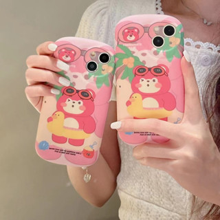 เคสโทรศัพท์มือถือ tpu นิ่ม ลายหมีอ้วน สีแดง สําหรับ iPhone 14 14promax 14pro 12PRO 12PROMAX 13 13pro 13promax